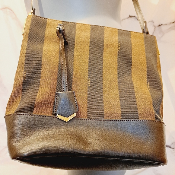 EUC Authentic Fendi Pequin Stripe Crossbody - Picture 2 of 16